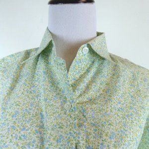 BORRELLI NAPOLI mini floral cotton shirt M i44.
